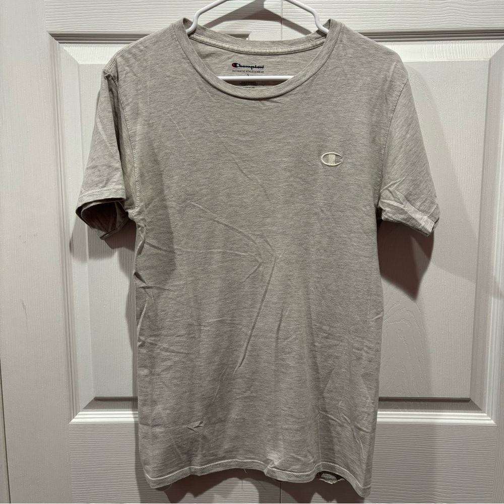 CHAMPION Men’s Classic Cotton C Logo Short Sleeve Tee T Shirt Top - gray, size S